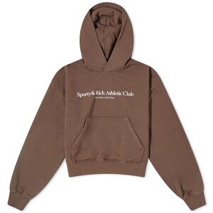 Sporty & Rich Cropped Hoodie